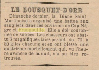 Photo d'un vieil article de journal de 11 ligne. Police ancienne